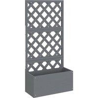 Berkfield Home Trellis Planter Grey 65x33x135 cm WPC | Size: 65 x 33 x 135 cm