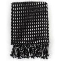 Berkfield Home Throw Cotton Squares 220x250 cm Black
