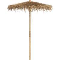 Berkfield Home Tiki Umbrella with Banana Leaf Canopy 180 cm Bamboo