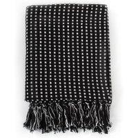 Berkfield Home Throw Cotton Squares 125x150 cm Black