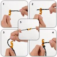 Berkfield Home Tent Guy Ropes with Spanners Reflective 8 pcs 4 m 4 mm in Black