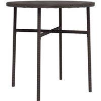 Berkfield Home Tea Table Brown 45 cm Poly Rattan