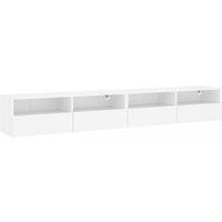 Berkfield Home TV Wall Cabinets 2 pcs White 100x30x30 cm Engineered Wood | Size: 100 x 30 x 30 cm