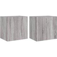 Berkfield Home TV Wall Cabinets 2 pcs Grey Sonoma 40.5x30x40 cm Engineered Wood