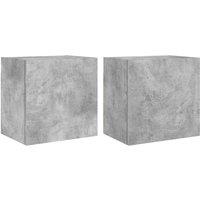 Berkfield Home TV Wall Cabinets 2 pcs Concrete Grey 40.5x30x40 cm Engineered Wood