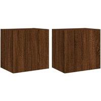 Berkfield Home TV Wall Cabinets 2 pcs Brown Oak 40.5x30x40 cm Engineered Wood