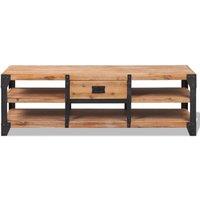 Berkfield Home TV Stand Solid Acacia Wood 140x40x45 cm in Brown | Size: 140 x 40 x 45 cm