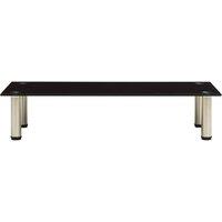 Berkfield Home TV Stand Black 80x35x17 cm Tempered Glass | Size: 80 x 35 x 17 cm