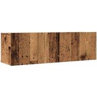 Berkfield Home TV Cabinets Wall-mounted 2 pcs Old Wood 100x30x30 cm in Brown | Size: 100 x 30 x 30 cm