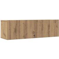 Berkfield Home TV Cabinets Wall-mounted 2 pcs Artisian Oak 100x30x30 cm in Brown | Size: 100 x 30 x 30 cm
