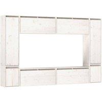 Berkfield Home TV Cabinets 8 pcs White Solid Wood Pine