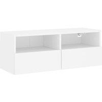 Berkfield Home TV Wall Cabinet White 80x30x30 cm Engineered Wood | Size: 80 x 30 x 30 cm
