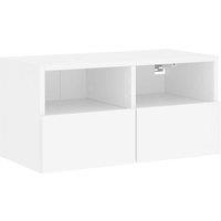 Berkfield Home TV Wall Cabinet White 60x30x30 cm Engineered Wood | Size: 60 x 30 x 30 cm