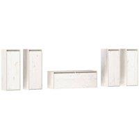 Berkfield Home TV Cabinets 5 pcs White Solid Wood Pine