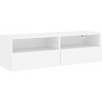 Berkfield Home TV Wall Cabinet White 100x30x30 cm Engineered Wood | Size: 100 x 30 x 30 cm