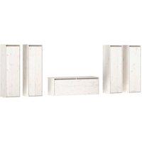 Berkfield Home TV Cabinets 5 pcs White Solid Wood Pine