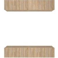 Berkfield Home TV Cabinets 4 pcs Sonoma Oak 80x30x30 cm Engineered Wood in Brown | Size: 80 x 30 x 30 cm