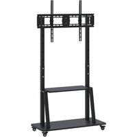Berkfield Home TV Stand on Wheels 32-90 Inch Screen Max VESA 800x600 mm 100kg in Black