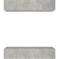 Berkfield Home TV Cabinets 4 pcs Concrete Grey 80x30x30 cm Engineered Wood | Size: 80 x 30 x 30 cm