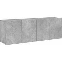 Berkfield Home TV Cabinets Wall-mounted 2 pcs Concrete Grey 60x30x41 cm | Size: 60 x 30 x 41 cm