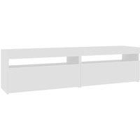 Berkfield Home TV Cabinets 2 pcs with LED Lights White 75x35x40 cm | Size: 75 x 35 x 40 cm
