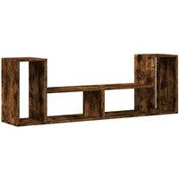 Berkfield Home TV Cabinets 2 pcs Smoked Oak 75x30x50 cm Engineered Wood in Brown | Size: 75 x 30 x 50 cm