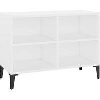 Berkfield Home TV Cabinet with Metal Legs White 69.5x30x50 cm