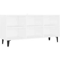 Berkfield Home TV Cabinet with Metal Legs White 103.5x30x50 cm
