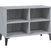 Berkfield Home TV Cabinet with Metal Legs Grey Sonoma 69.5x30x50 cm