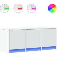 Berkfield Home TV Cabinet with LED White 97x34x40 cm Engineered Wood | Size: 97 x 34 x 40 cm
