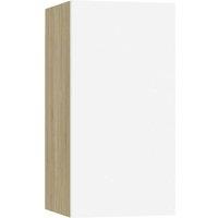 Berkfield Home TV Cabinet White & Sonoma Oak 30.5x30x60 cm Engineered Wood