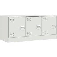 Berkfield Home TV Cabinet White 99x39x44 cm Steel | Size: 99 x 39 x 44 cm