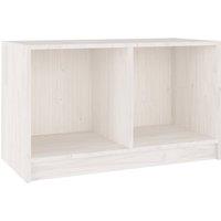 Berkfield Home TV Cabinet White 70x33x42 cm Solid Pinewood | Size: 70 x 33 x 42 cm