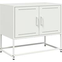 Berkfield Home TV Cabinet White 68.5x39x60.5 cm Steel