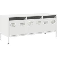 Berkfield Home TV Cabinet White 101.5x39x43.5 cm Cold-rolled Steel