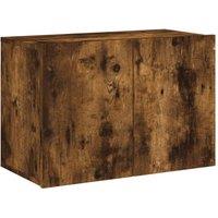 Berkfield Home TV Cabinet Wall-mounted Smoked Oak 60x30x41 cm in Brown | Size: 60 x 30 x 41 cm