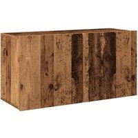 Berkfield Home TV Cabinet Wall-mounted Old Wood 80x30x41 cm in Brown | Size: 80 x 30 x 41 cm