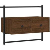 Berkfield Home TV Cabinet Wall-mounted Brown Oak 60.5x30x51 cm Engineered Wood