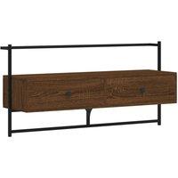 Berkfield Home TV Cabinet Wall-mounted Brown Oak 100.5x30x51 cm Engineered Wood