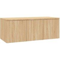 Berkfield Home TV Cabinet Sonoma Oak 80x34x30 cm Engineered Wood in Brown | Size: 80 x 34 x 30 cm