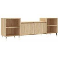 Berkfield Home TV Cabinet Sonoma Oak 160x35x55 cm Engineered Wood in Brown | Size: 160 x 35 x 55 cm