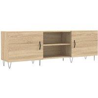 Berkfield Home TV Cabinet Sonoma Oak 150x30x50 cm Engineered Wood in Brown | Size: 150 x 30 x 50 cm