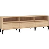 Berkfield Home TV Cabinet Sonoma Oak 150x30x44.5 cm Engineered Wood in Brown