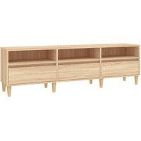 Berkfield Home TV Cabinet Sonoma Oak 150x30x44.5 cm Engineered Wood in Brown
