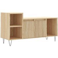 Berkfield Home TV Cabinet Sonoma Oak 100x35x55 cm Engineered Wood in Brown | Size: 100 x 35 x 55 cm