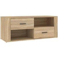 Berkfield Home TV Cabinet Sonoma Oak 100x35x40 cm Engineered Wood in Brown | Size: 100 x 35 x 40 cm