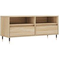 Berkfield Home TV Cabinet Sonoma Oak 100x34.5x44.5 cm Engineered Wood in Brown