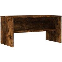 Berkfield Home TV Cabinet Smoked Oak 80x40x40 cm Engineered Wood in Brown | Size: 80 x 40 x 40 cm