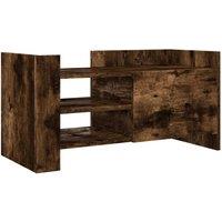 Berkfield Home TV Cabinet Smoked Oak 80x35x40 cm Engineered Wood in Brown | Size: 80 x 35 x 40 cm