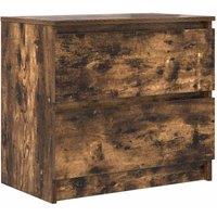 Berkfield Home TV Cabinet Smoked Oak 60x35x54 cm Engineered Wood in Brown | Size: 60 x 35 x 54 cm